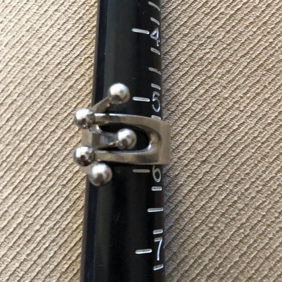 Authentic Anna Greta Eker Sterling Silver Jester Ring MidCentury Modern Ring 5.5